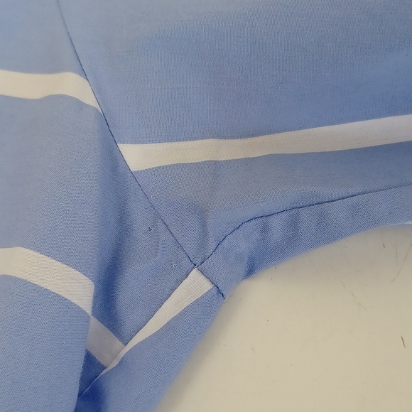 Veronica Beard Poppe Striped Dress Size 8 Preppy Cotton Blend Long Sleeve Collar - Picture 9 of 16